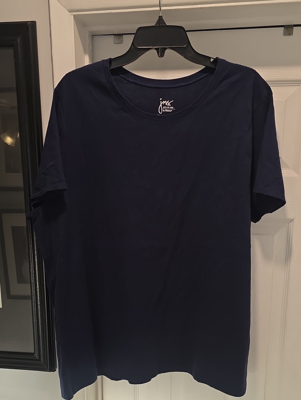 Just My Size Short Sleeve Crewneck T-Shirt in Navy Blue